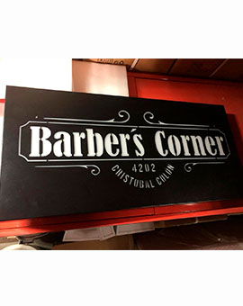 Letrero Barber's Corner