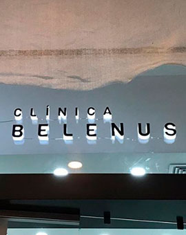 Letrero clinica Belenus