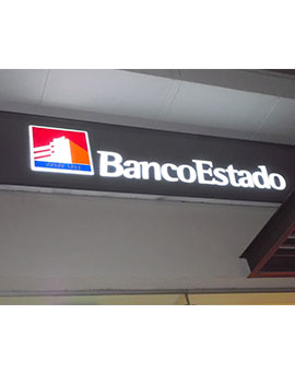 Letrero Banco Estado
