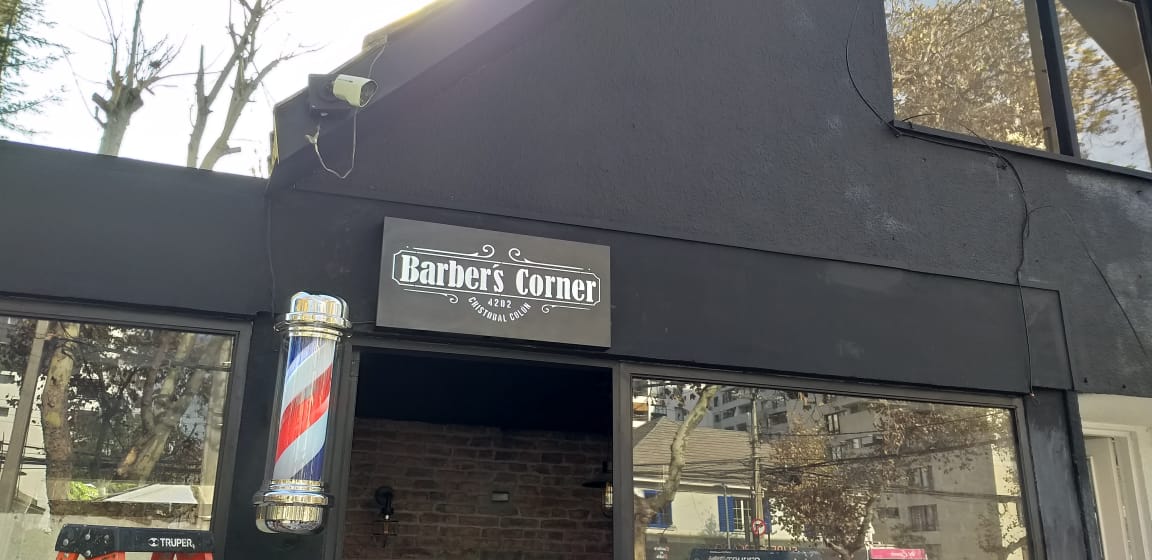 Barber's Corner - Letrero Metálico