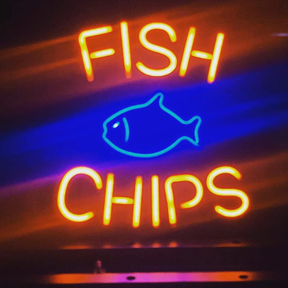 Fish Chips - Letrero
